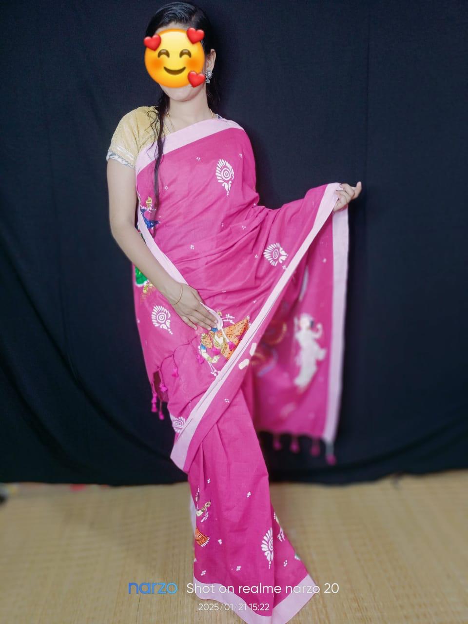 HAND PAINTED SAREE